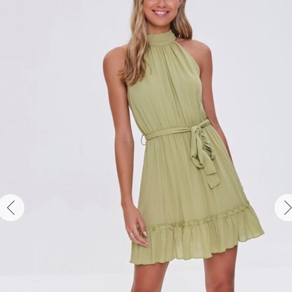 NWT Forever21 Green Halter Dress - Picture 4 of 5